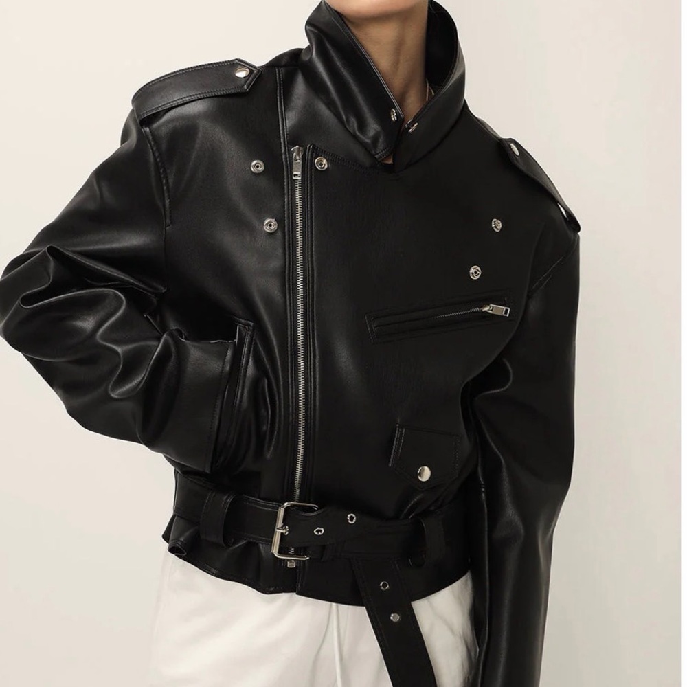 STORETS Emma Pleather Rider Jacket Size S/M